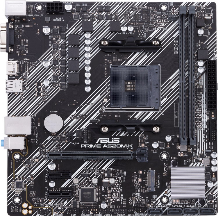 ASUS Prime PRIME A520M-K mATX-hovedkort ASUS Prime PRIME A520M-K mATX-hovedkort