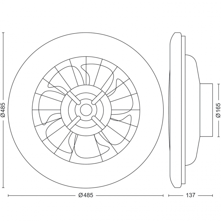 Philips Amigo Takvifte med LED-belysning Varm/kaldhvit 4000 lm