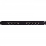 LogiLink Patchpanel 16-port Cat6 for 19-tommers rack U1 Svart