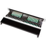 LogiLink Patchpanel 16-port Cat6 for 19-tommers rack U1 Svart