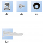 LogiLink Patchpanel 16-port Cat6 for 19-tommers rack U1 Svart