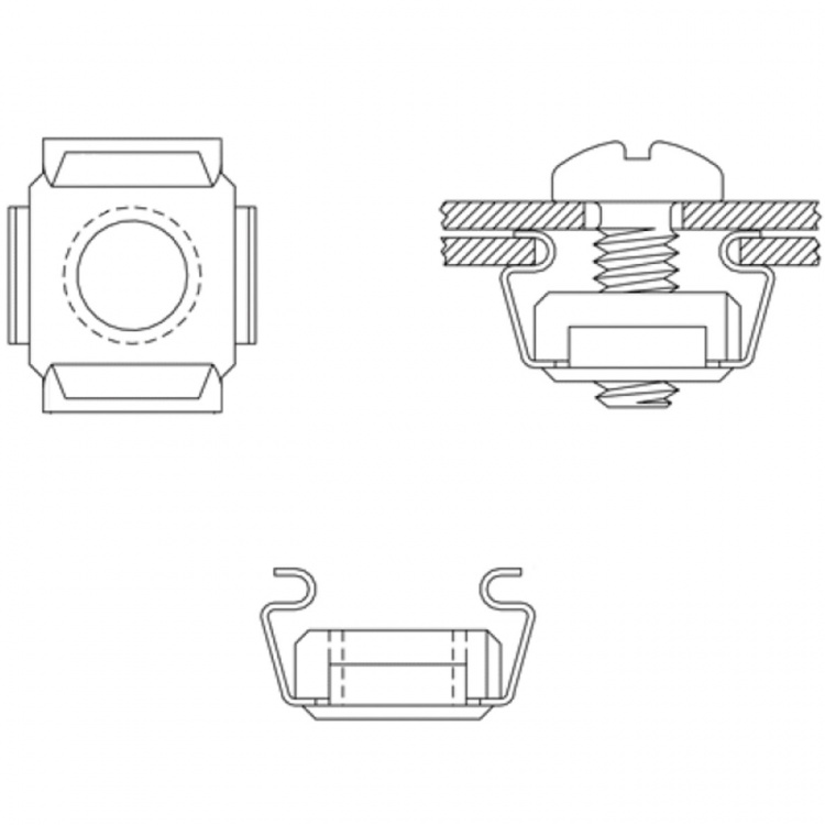 LogiLink Monteringssett M6 for rack/veggskap 20-pakning