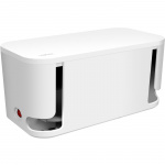 LogiLink Kabelboks - Kabelboks med strømuttak + USB-A/USB-C-lading Hvit