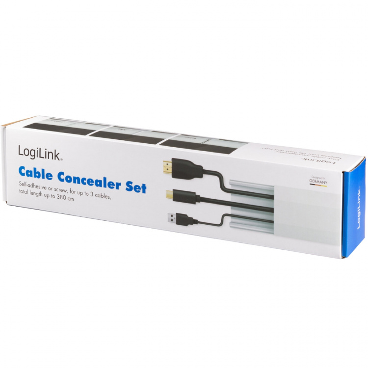 LogiLink Kabelkanalsett 67 deler Hvit