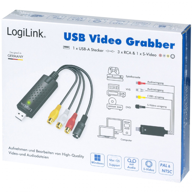 LogiLink USB 2.0 Audio/Video Grabber RCA + SVHS LogiLink USB 2.0 Audio/Video Grabber RCA + SVHS