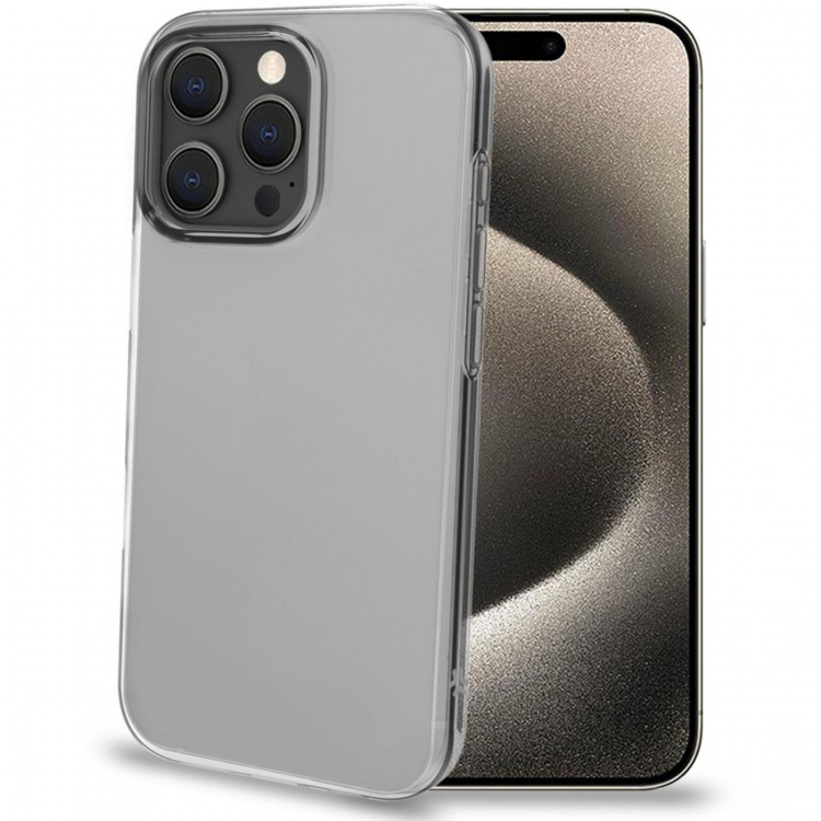 Celly Gelskin TPU-deksel iPhone 16 Pro Transparent