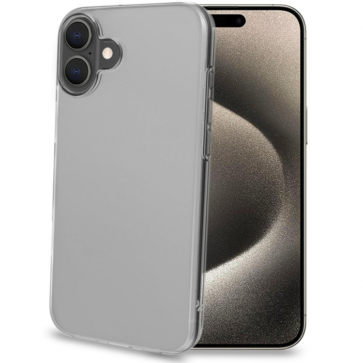 Celly Gelskin TPU-deksel iPhone 16 Plus Transparent