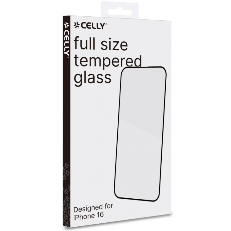 Celly Skjermbeskytter i helglass herdet glass iPhone 16