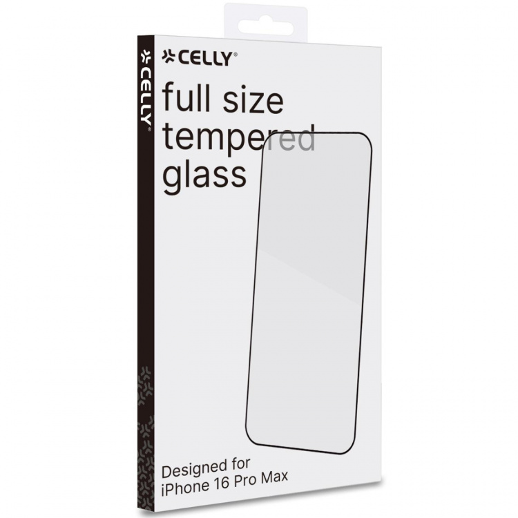 Celly Skjermbeskytter i helglass herdet glass iPhone 16 Pro Max