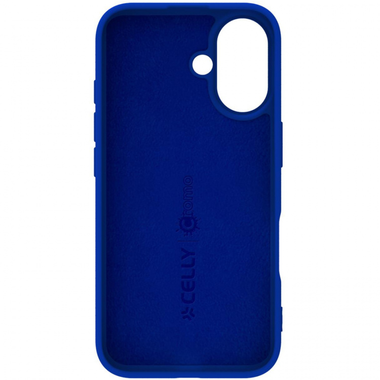 Celly Cromo Soft gummideksel iPhone 16 Blå