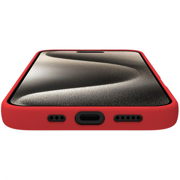 Celly Cromo Soft gummideksel iPhone 16 Rød