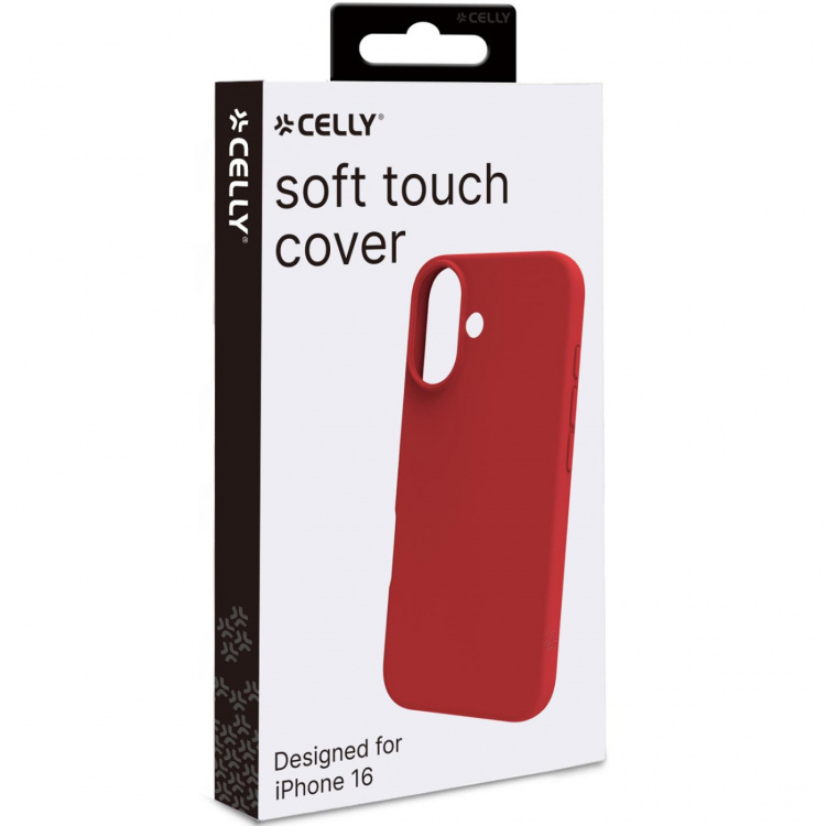 Celly Cromo Soft gummideksel iPhone 16 Rød