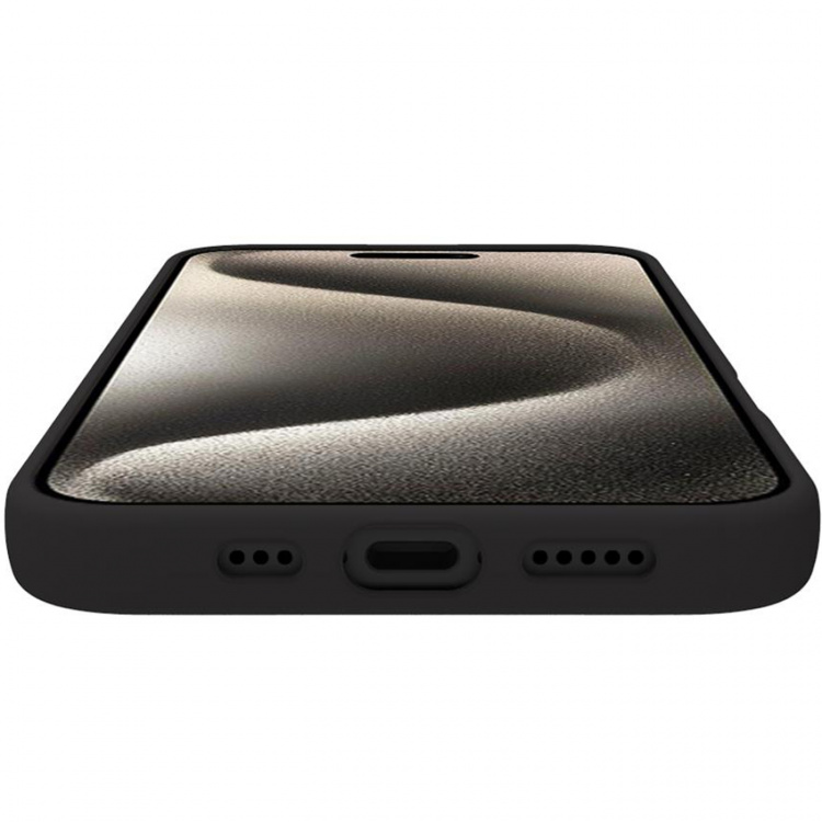 Celly Cromo Mykt gummideksel til iPhone 16 Pro Svart