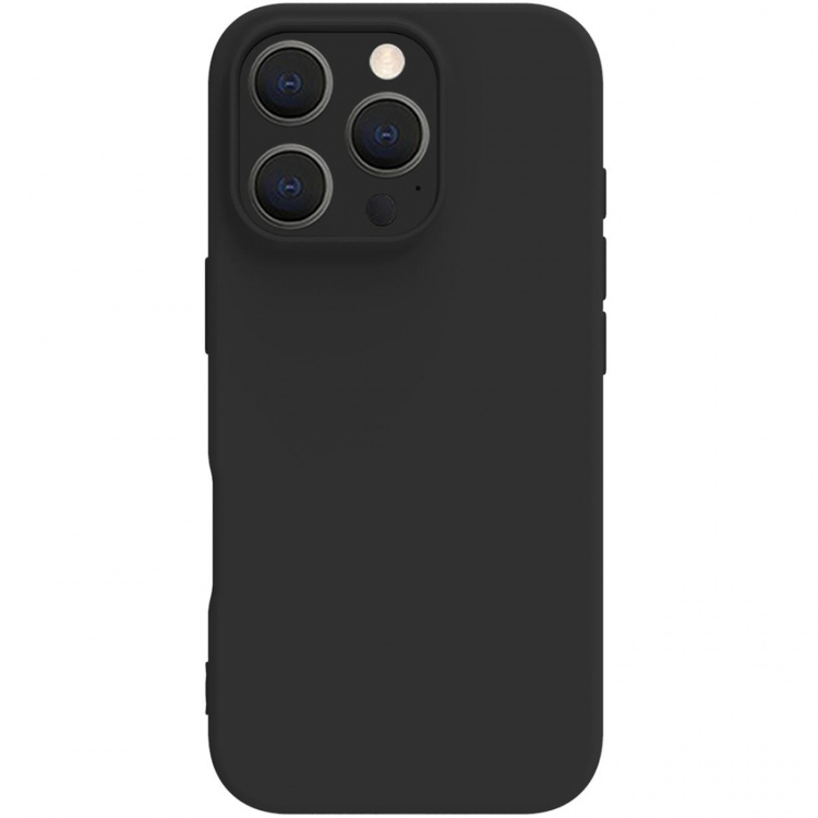 Celly Cromo Mykt gummideksel til iPhone 16 Pro Svart