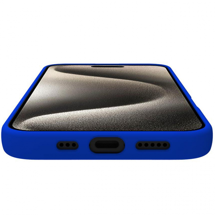 Celly Cromo Mykt gummideksel til iPhone 16 Pro Blå