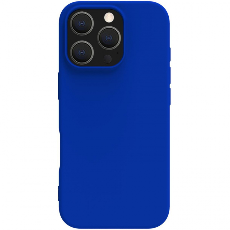 Celly Cromo Mykt gummideksel til iPhone 16 Pro Blå