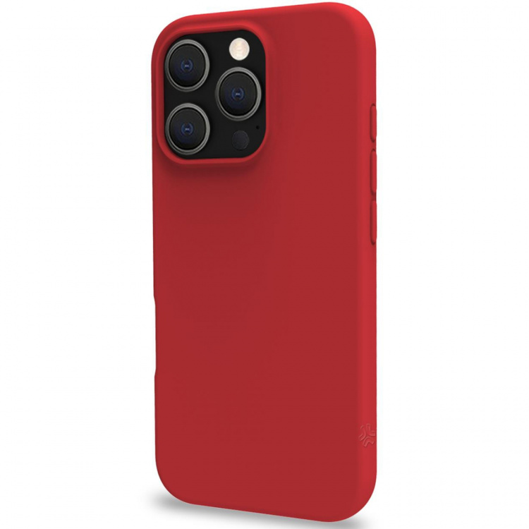Celly Cromo Mykt gummideksel til iPhone 16 Pro Red