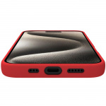 Celly Cromo Mykt gummideksel til iPhone 16 Pro Red