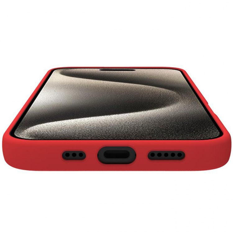 Celly Cromo Mykt gummideksel til iPhone 16 Pro Red