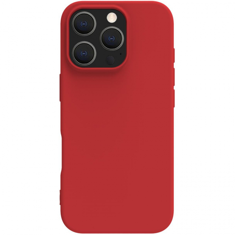 Celly Cromo Mykt gummideksel til iPhone 16 Pro Red