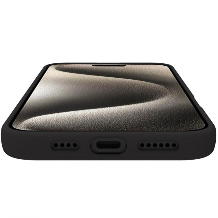 Celly Cromo Soft gummideksel iPhone 16 Plus Svart