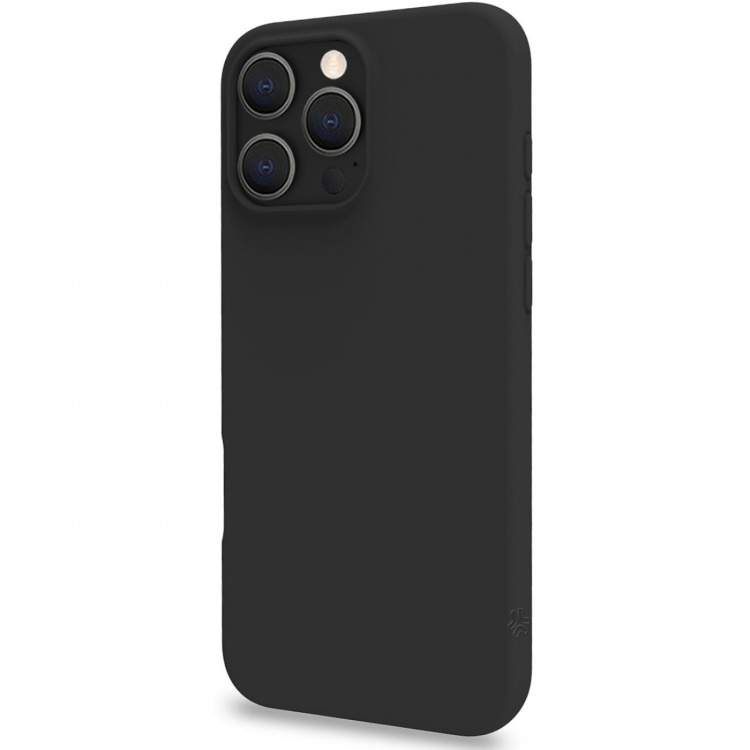 Celly Cromo Mykt gummideksel til iPhone 16 Pro Max Svart