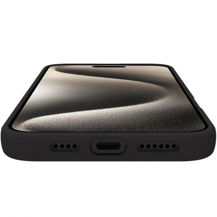 Celly Cromo Mykt gummideksel til iPhone 16 Pro Max Svart