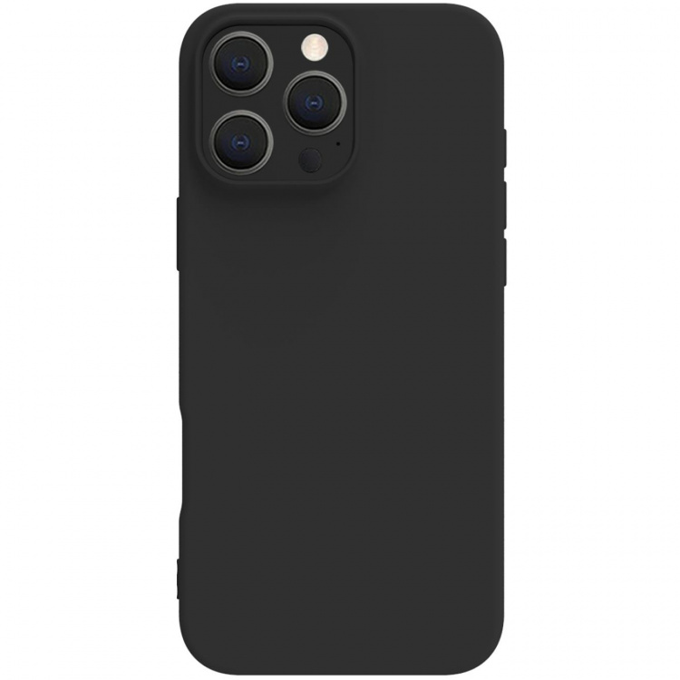 Celly Cromo Mykt gummideksel til iPhone 16 Pro Max Svart