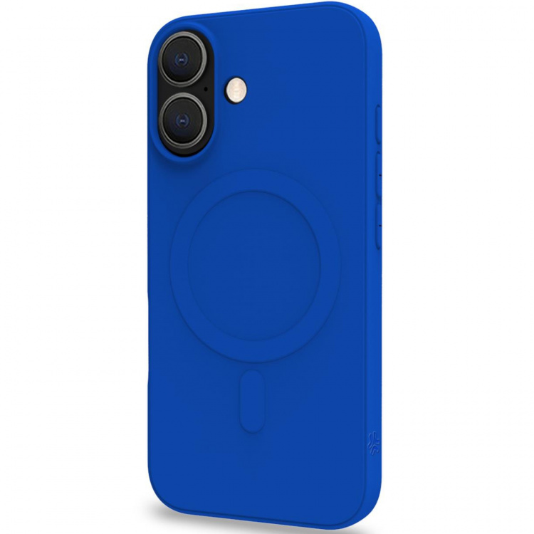 Celly Cromomag Magnetisk, mykt gummideksel MagSafe iPhone 16 Blå Celly Cromomag Magnetisk, mykt gummideksel MagSafe iPhone 16 Blå