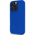 Celly Cromomag Magnetisk, mykt gummideksel MagSafe iPhone 16 Pro Blue