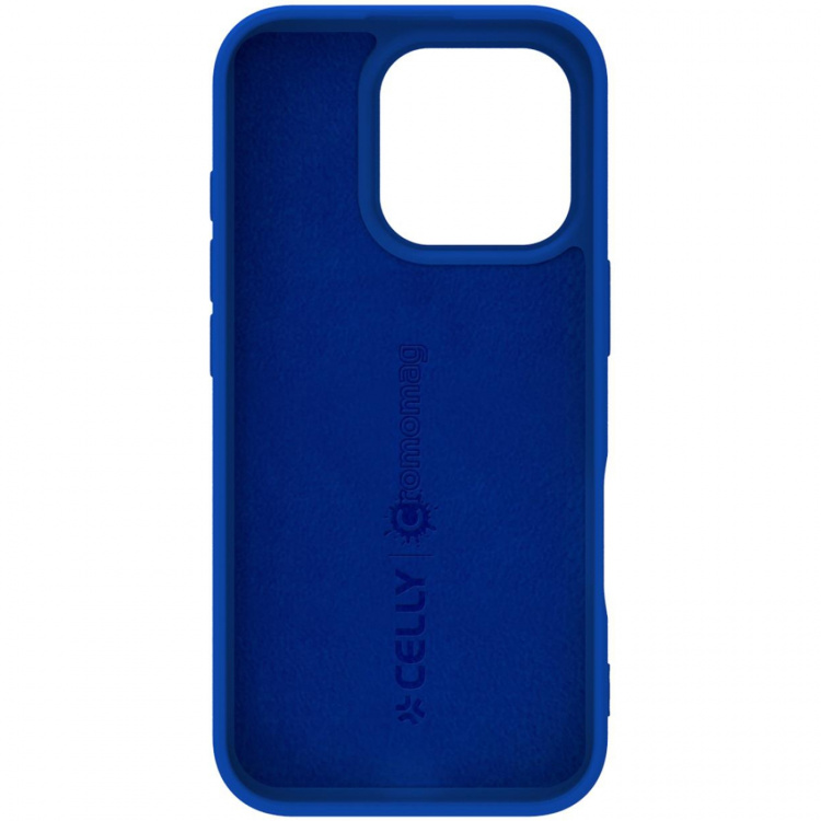 Celly Cromomag Magnetisk, mykt gummideksel MagSafe iPhone 16 Pro Blue