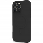 Celly Cromomag MagSafe-kompatibelt MagSafe 16 Pro Max-etui i myk gummi, svart