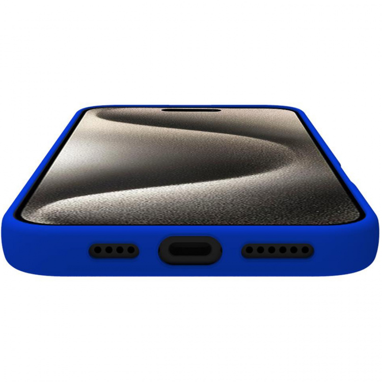 Celly Cromomag Magnetisk, mykt gummideksel MagSafe iPhone 16 Pro Max Blue