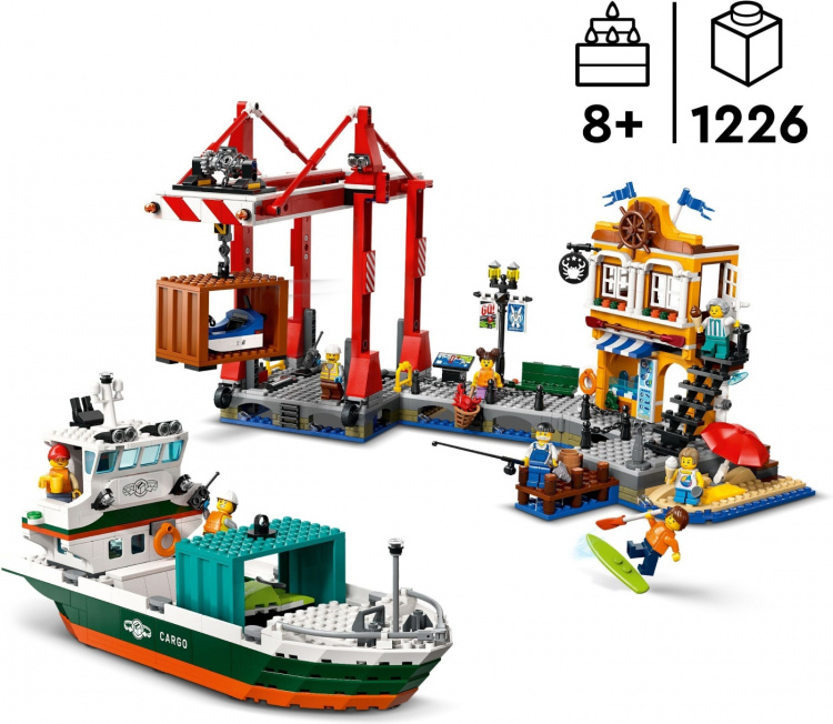 LEGO My City 60422 - Havn og lasteskip