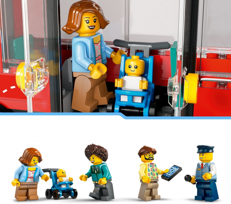 LEGO City Settet Store kjøretøy 60407 - Rød turistbuss med dobbeltdekker