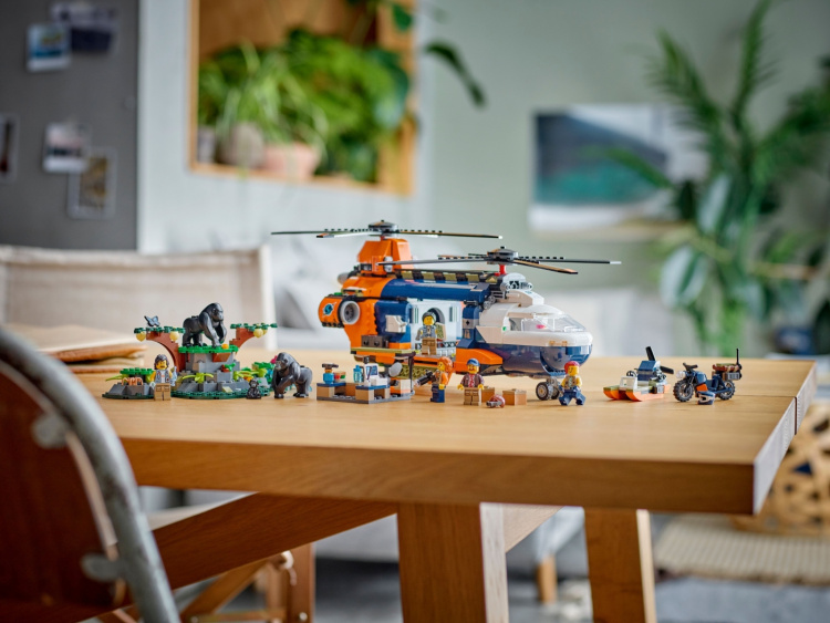 LEGO City Exploration 60437 - Helikopter fra jungelutforskeren i leiren