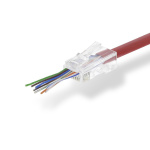 Nedis RJ45-kontakt | RJ45 Pass Through | Solid UTP CAT5e | Rett | Gull belagt | 10 stk. | Polycarbonate | Gjennomsiktig | Boks Nedis RJ45-kontakt | RJ45 Pass Through | Solid UTP CAT5e | Rett | Gull belagt | 10 stk. | Polycarbonate | Gjennomsiktig | Boks