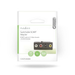 Nedis SCART-adapter | SCART Hann | S-Video Female / 3x RCA Hunn | Nikkel belagt | Kan Veksles | ABS | Sort | 1 stk. | Konvolutt