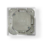 Nedis Nettverksveggboks | Innfelt montering | 2-Port port(s) | CAT6 | Rett | Hunn | Gull belagt | PVC | Hvit | Boks