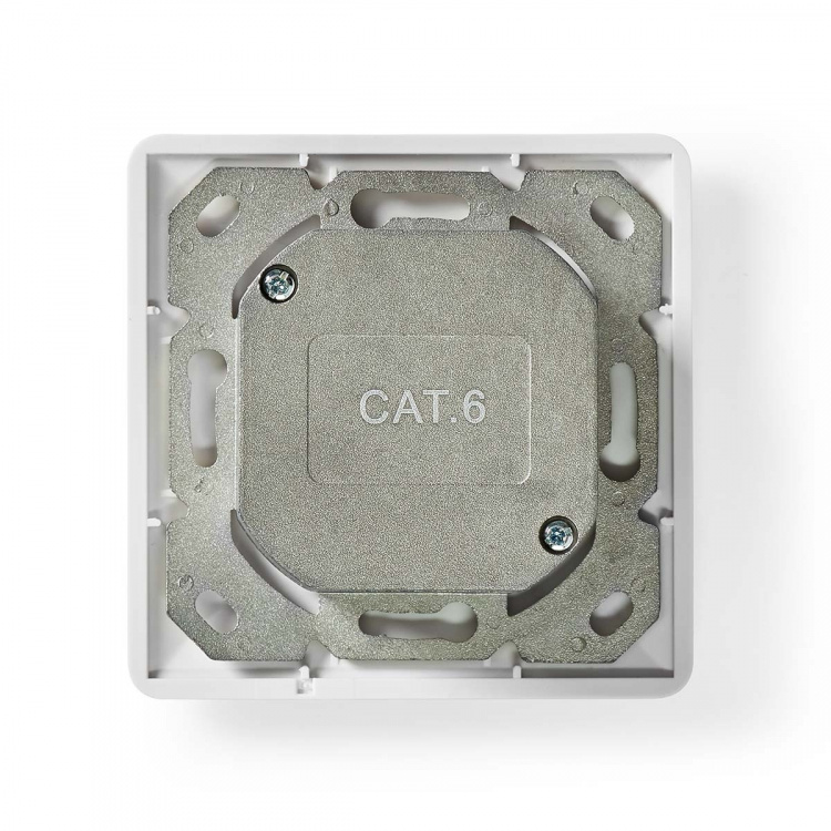 Nedis Nettverksveggboks | Innfelt montering | 2-Port port(s) | CAT6 | Rett | Hunn | Gull belagt | PVC | Hvit | Boks