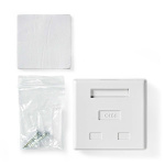 Nedis Nettverksveggboks | Overflatemontering | 2-Port port(s) | UTP CAT6 | Rett | Hunn | Gull belagt | PVC | Hvit | Boks