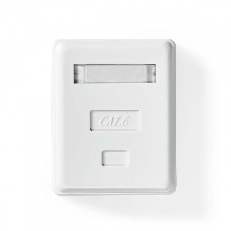 Nedis Nettverksveggboks | Overflatemontering | 1-Port port(s) | UTP CAT6 | Rett | Hunn | Gull belagt | ABS | Hvit | Boks
