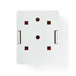 Nedis Nettverksveggboks | Overflatemontering | 1-Port port(s) | UTP CAT6 | Rett | Hunn | Gull belagt | ABS | Hvit | Boks