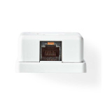 Nedis Nettverksveggboks | Overflatemontering | 1-Port port(s) | UTP CAT6 | Rett | Hunn | Gull belagt | ABS | Hvit | Boks
