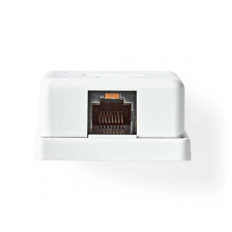 Nedis Nettverksveggboks | Overflatemontering | 1-Port port(s) | UTP CAT6 | Rett | Hunn | Gull belagt | ABS | Hvit | Boks