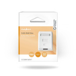 Nedis Nettverksveggboks | Overflatemontering | 1-Port port(s) | UTP CAT6 | Rett | Hunn | Gull belagt | ABS | Hvit | Boks