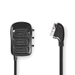 Nedis SCART Bryter | SCART Hann | 3x SCART Hunn | Nikkel belagt | Maksimum oppløsning: 800x480 | 0.50 m | Rund | PVC | Sort | Boks