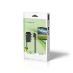 Nedis SCART Bryter | SCART Hann | 3x SCART Hunn | Nikkel belagt | Maksimum oppløsning: 800x480 | 0.50 m | Rund | PVC | Sort | Boks