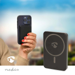 Nedis Power Bank | 5000 mAh | Trådløs lading | 1.67 / 2.22 / 3.0 A | Antall utganger: 1 | Utgangstilkobling: 1x USB-C™ | Inngangstilkobling: 1x USB-C™ | PD3.0 20W | Lithium-Polymer