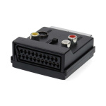 Nedis SCART-adapter | SCART Hann | S-Video Female / SCART Hunn / 3x RCA Hunn | Nikkel belagt | Kan Veksles | ABS | Sort | 1 stk. | Boks